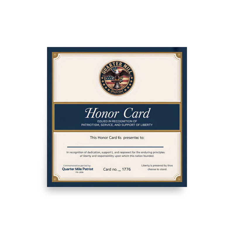 Semiquincentennial Military Honor Card Poster