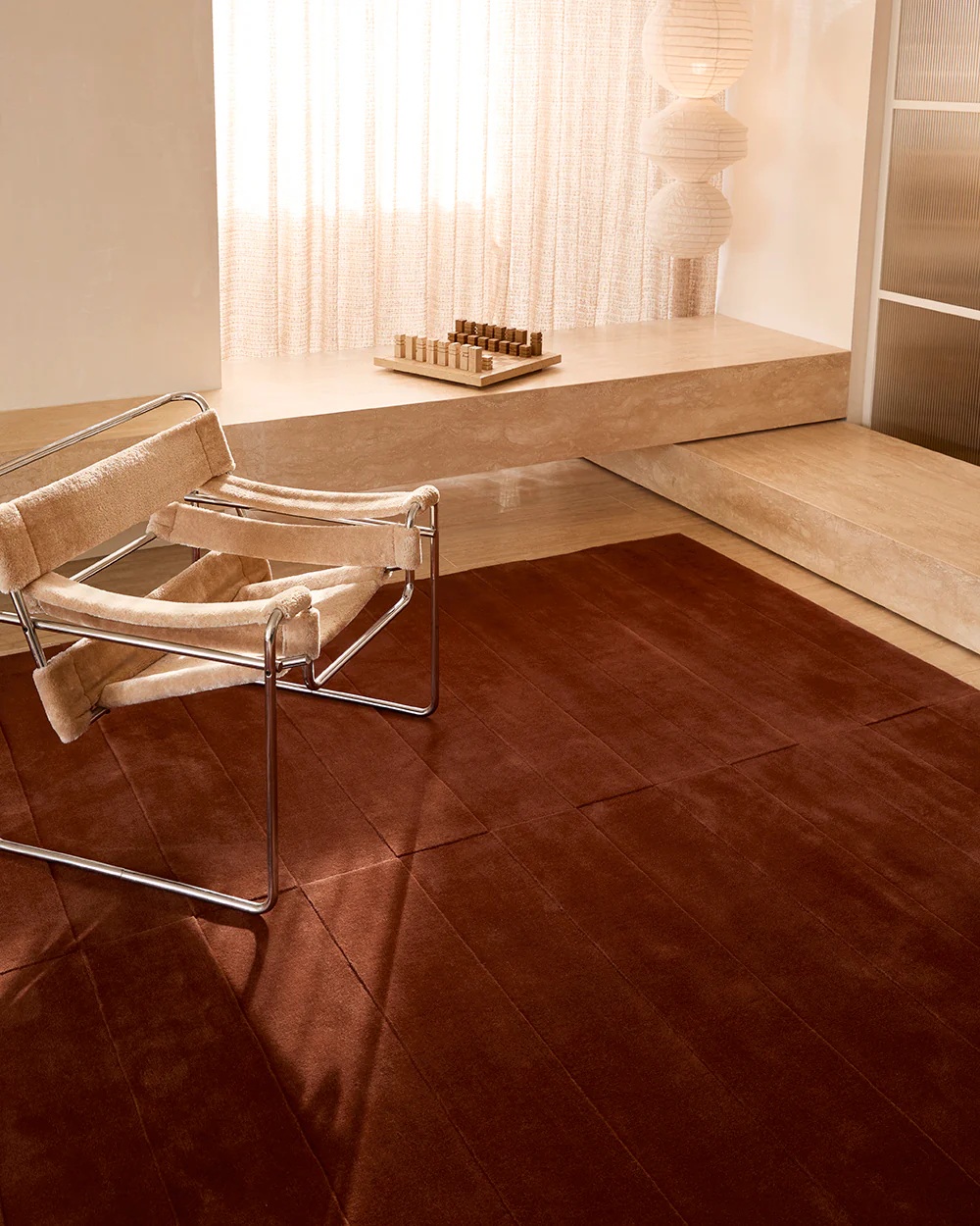 Modern Rust Area Rug