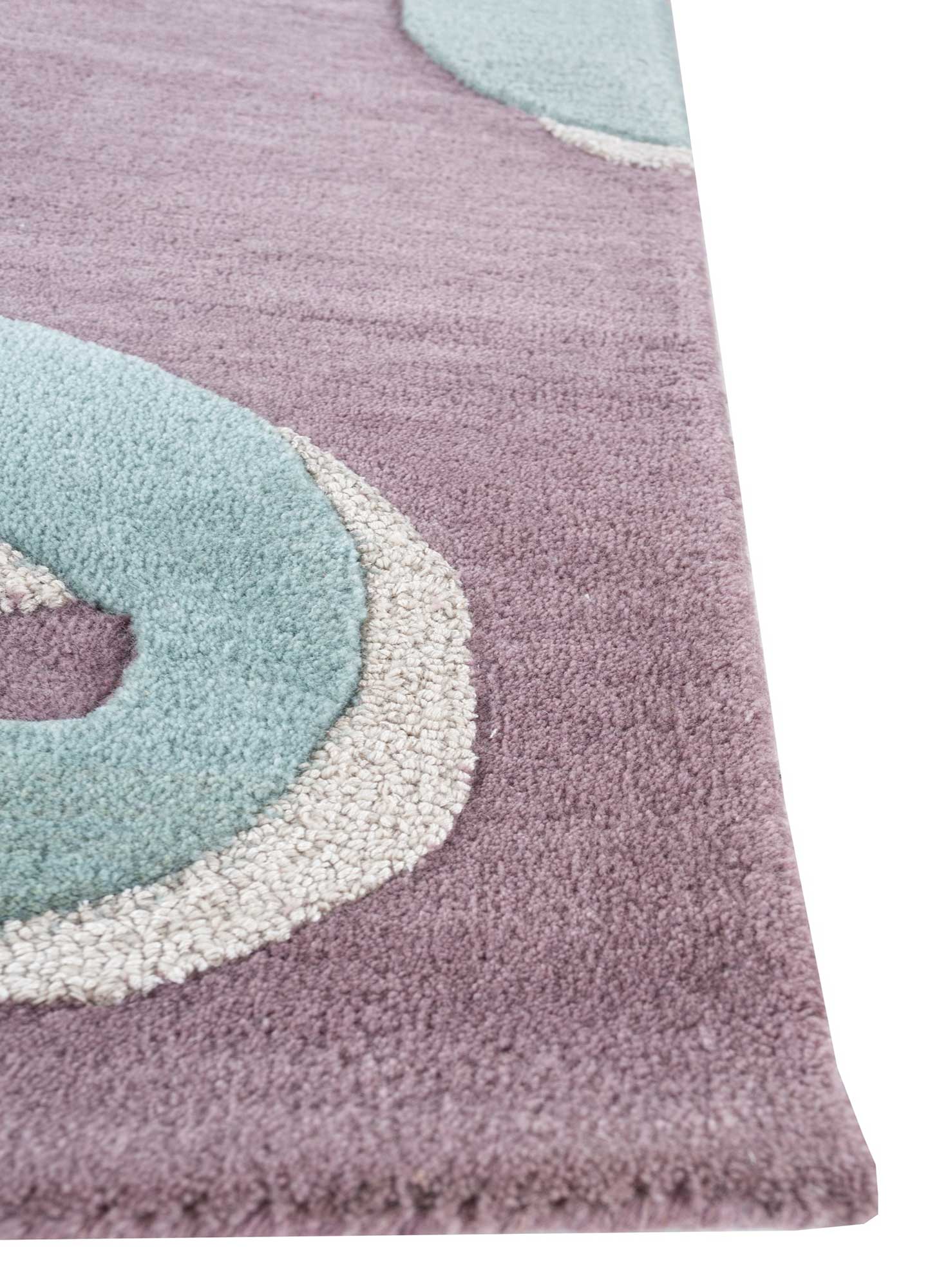 Modern Purple Polka Dot Area Rug