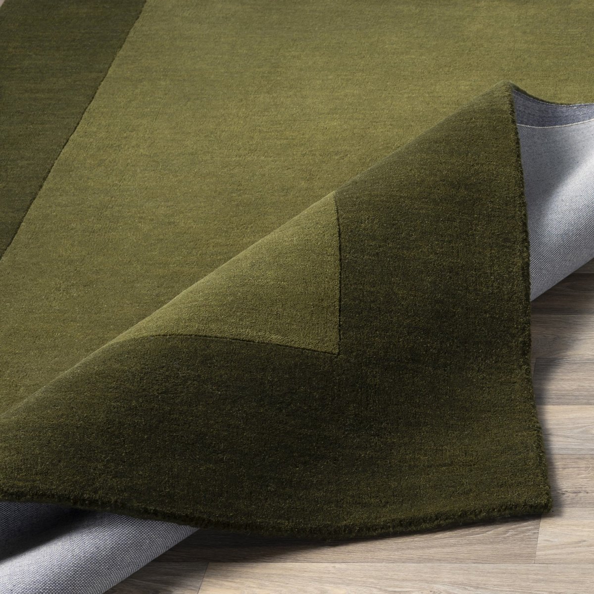 Modern Green Wool Area Rug