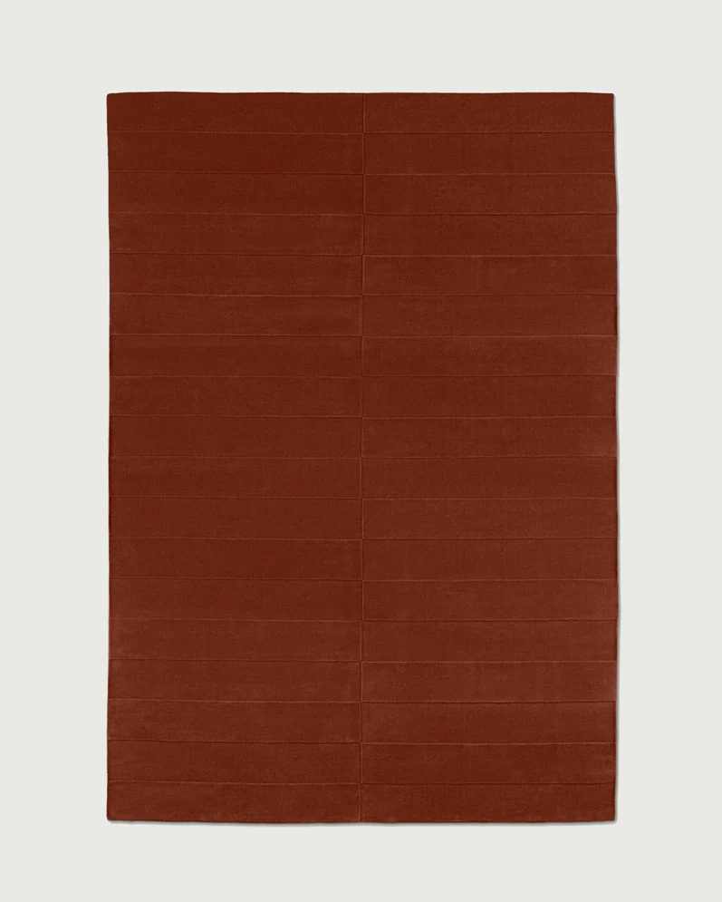 Modern Rust Area Rug