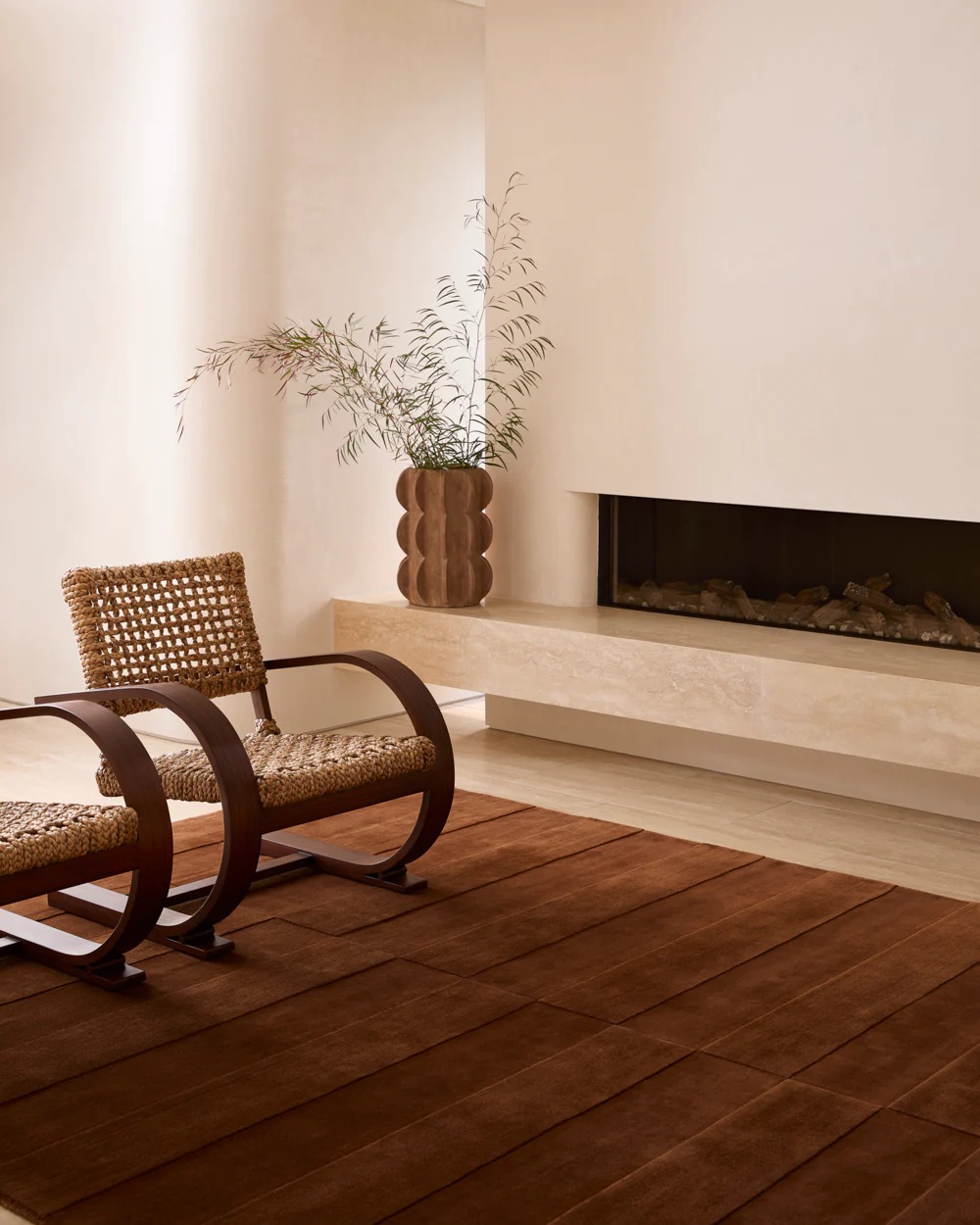 Brown Modern Area Rug