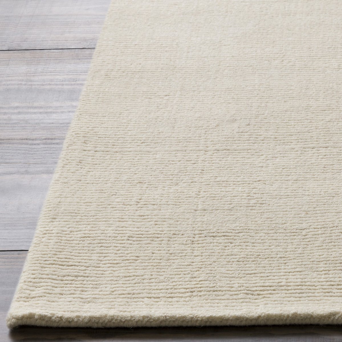 Cream Wool/Viscose Area Rug