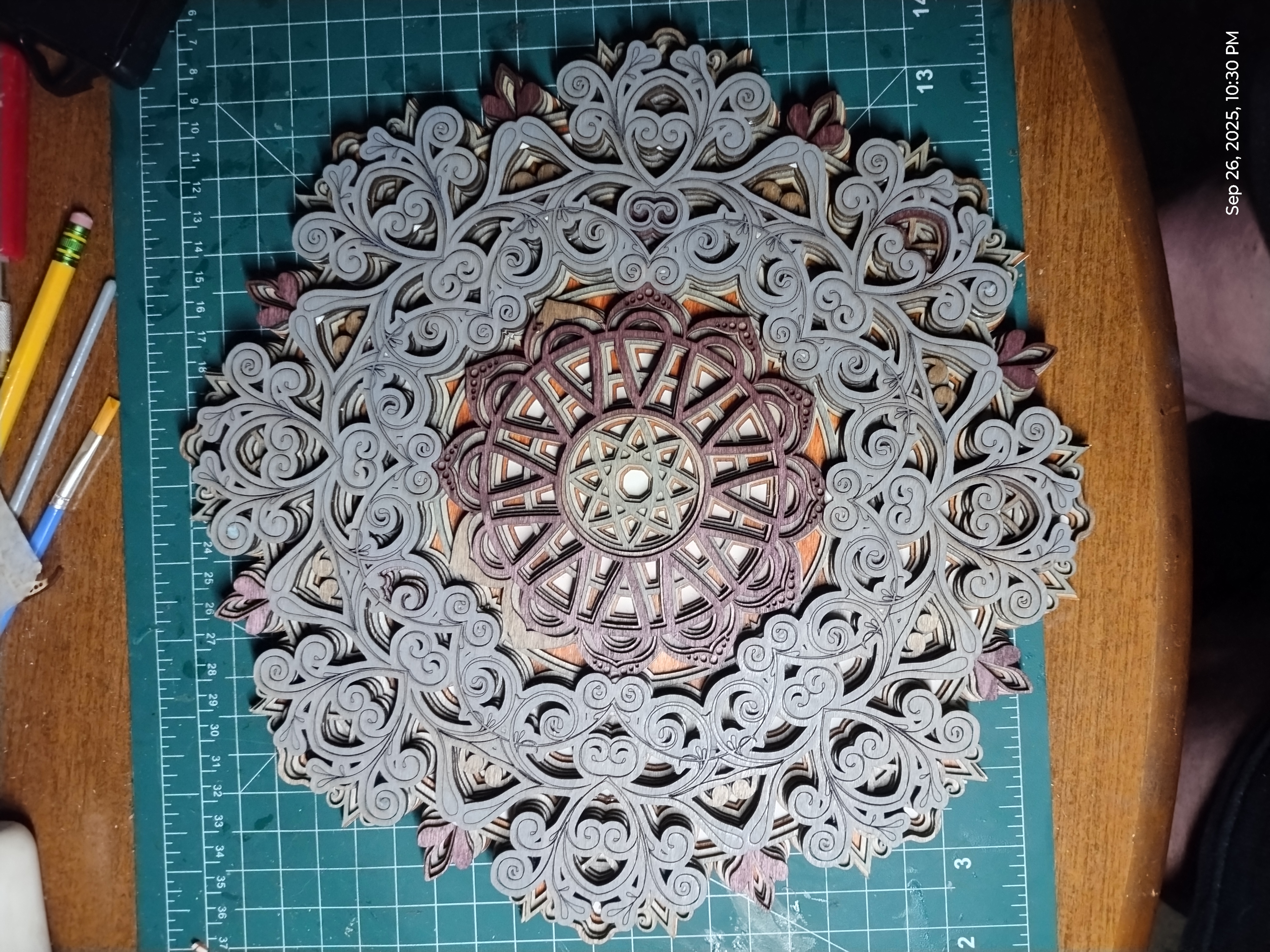 Laser-Cut Mandala Wooden Wall Art