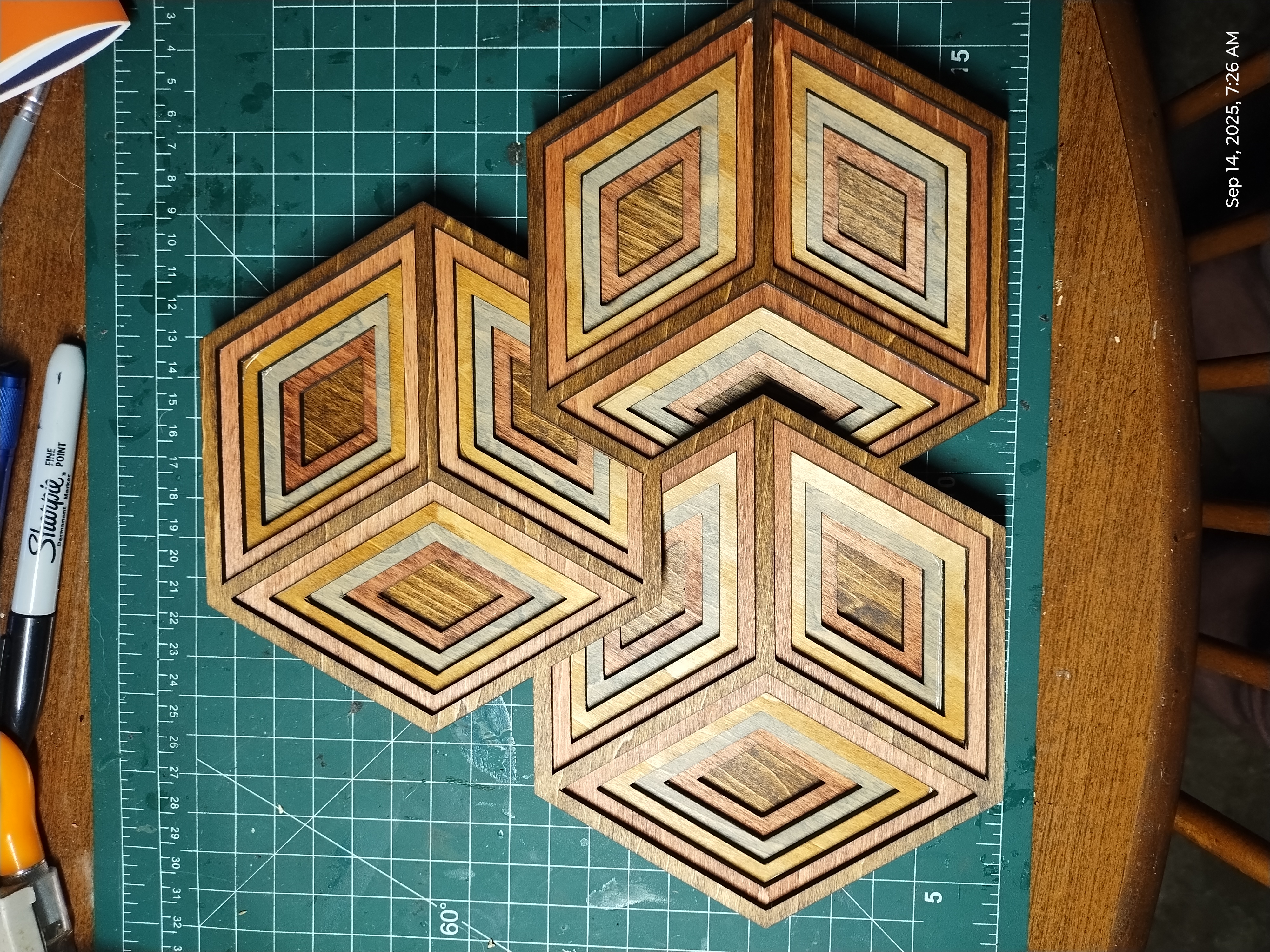 Geometric Wooden Wall Art