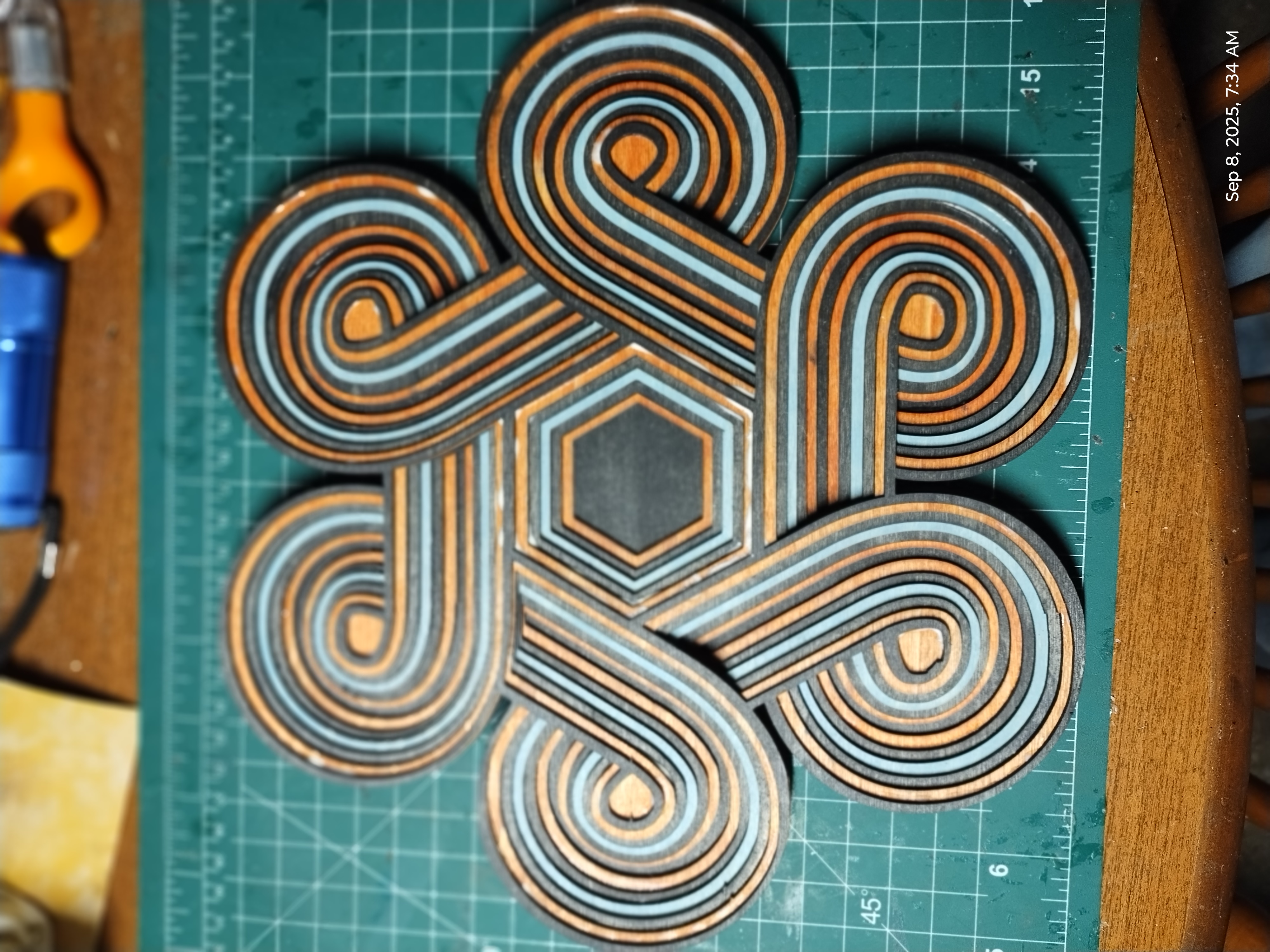 Geometric Wooden Mandala