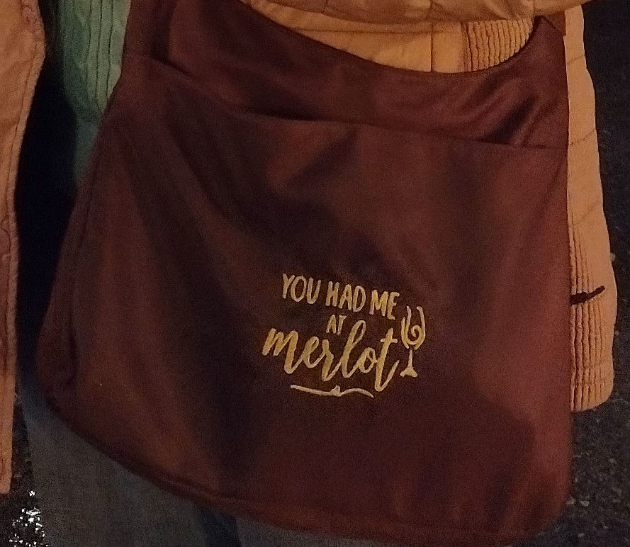 Merlot Quote Ladies Cross Shoulder Bag