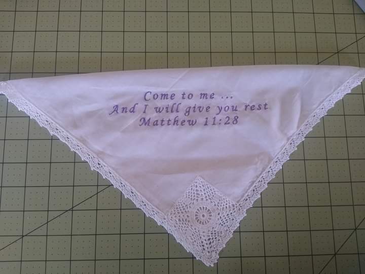 Embroidered Lace Handkerchief