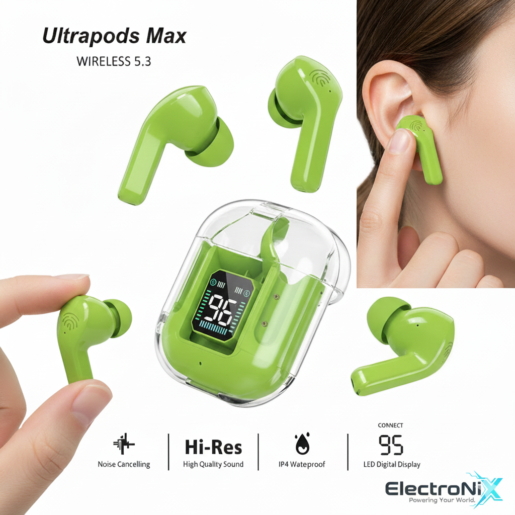 ElectroNix Ultrapods Max Wireless Earbuds Bluetooth 5.3