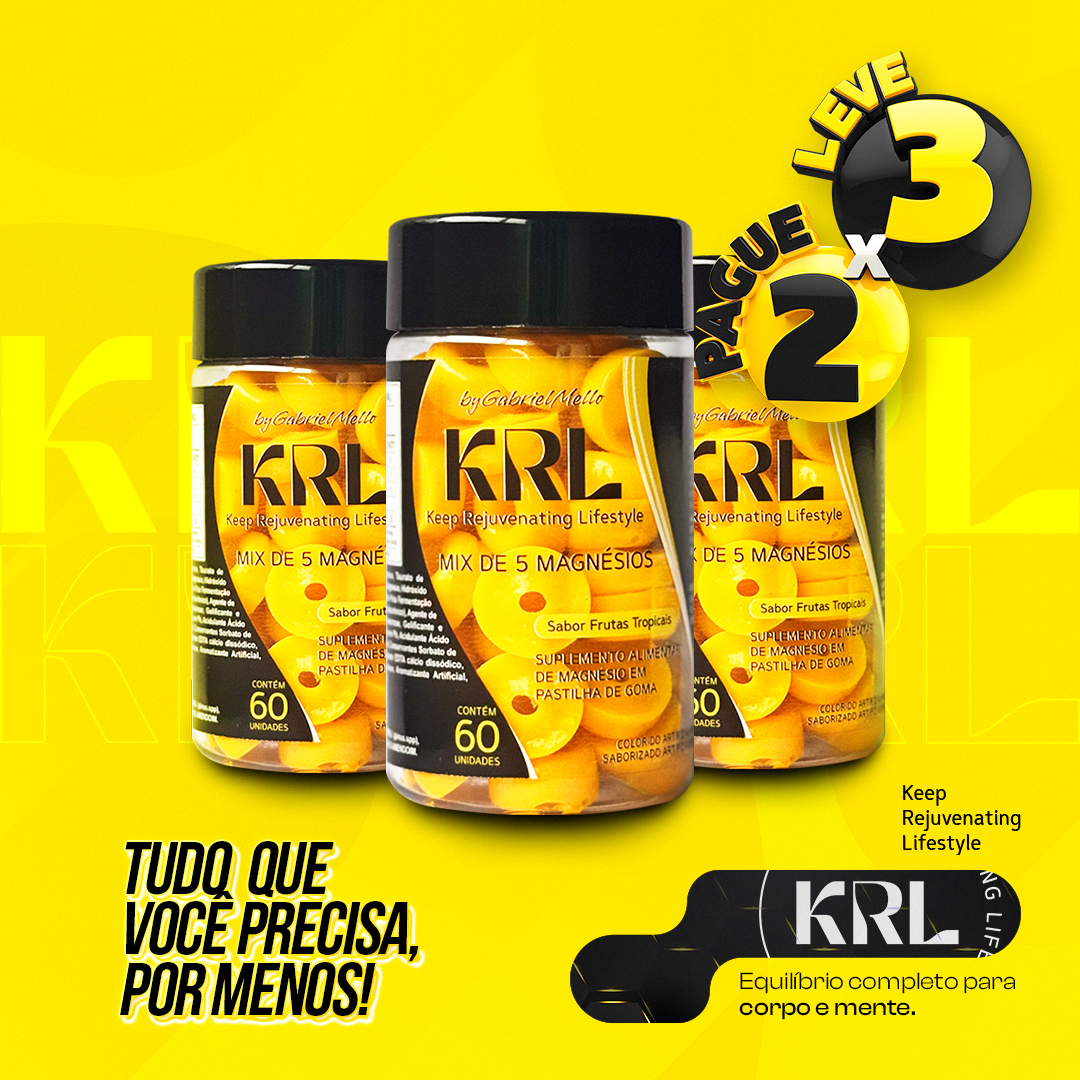 KIT 3 por 2 - Mix de 5 Magnésios KRL