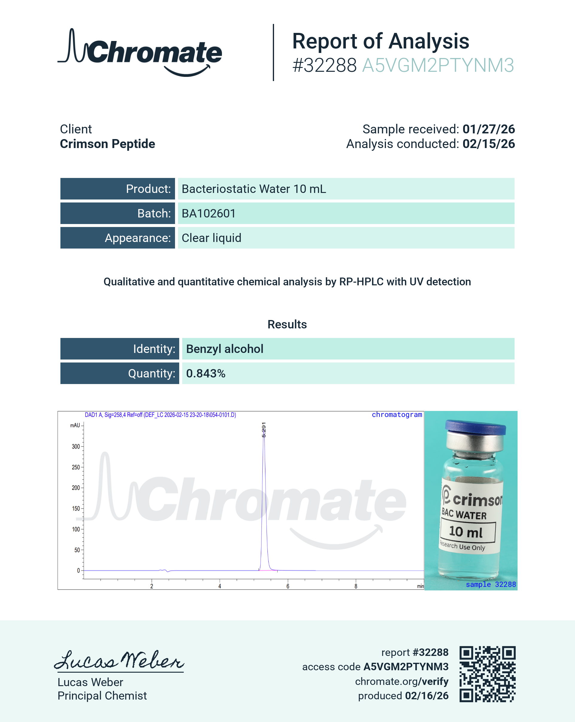 BAC Water 10ml