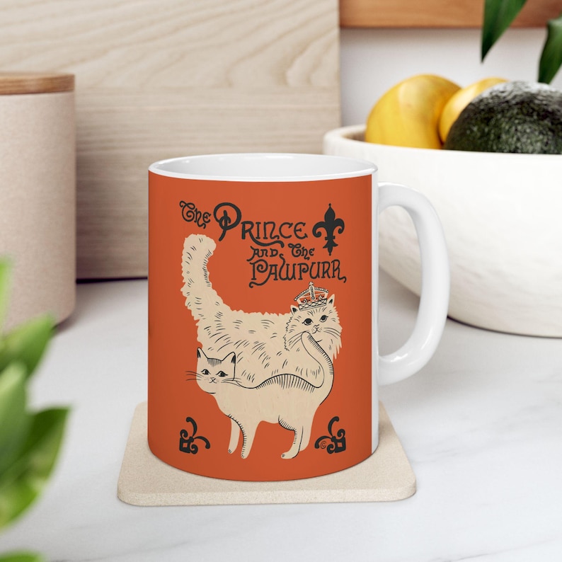 The Prince & the Pawpurr Mug | Bookish Cat Pun, Classic Literature Pun With Cats, Book Lover Mug, Bookish Gifts, The Prince And The Pauper