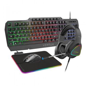 Vertux Gaming Keyboard, Mouse, and Headset Combo