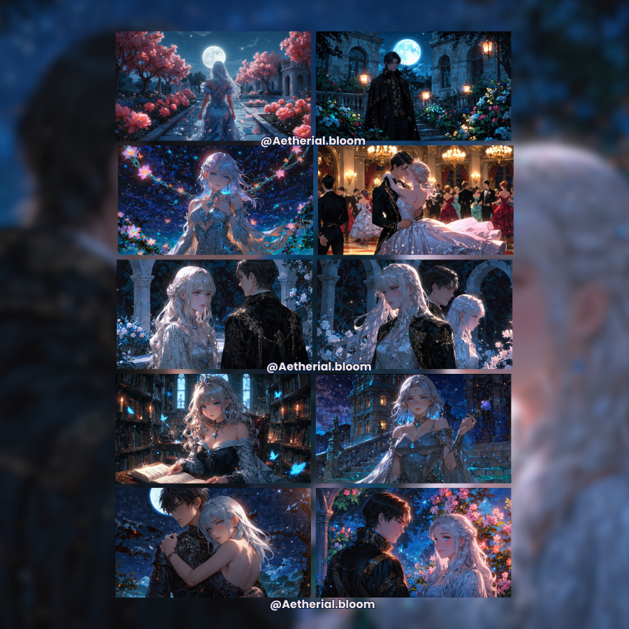 She Changed Her Fate 🌙 | 10 Fantasy Romance 4K Desktop Wallpapers (Anime Style)