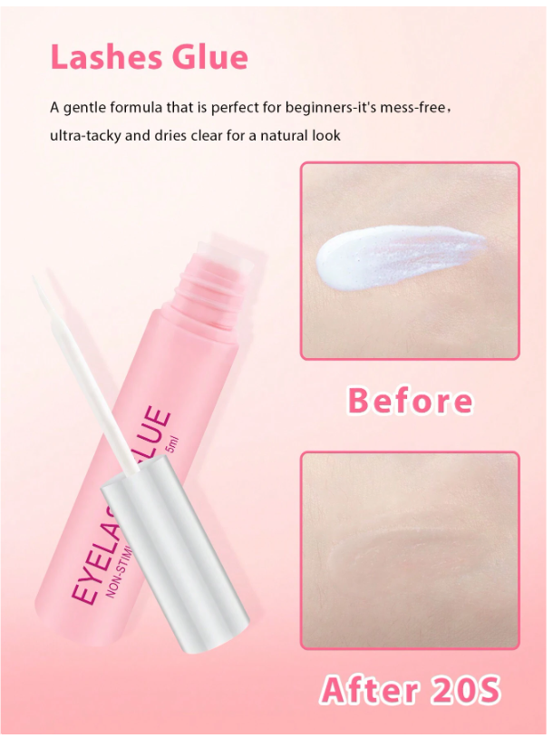 1 piece of 5ml clear eyelash glue