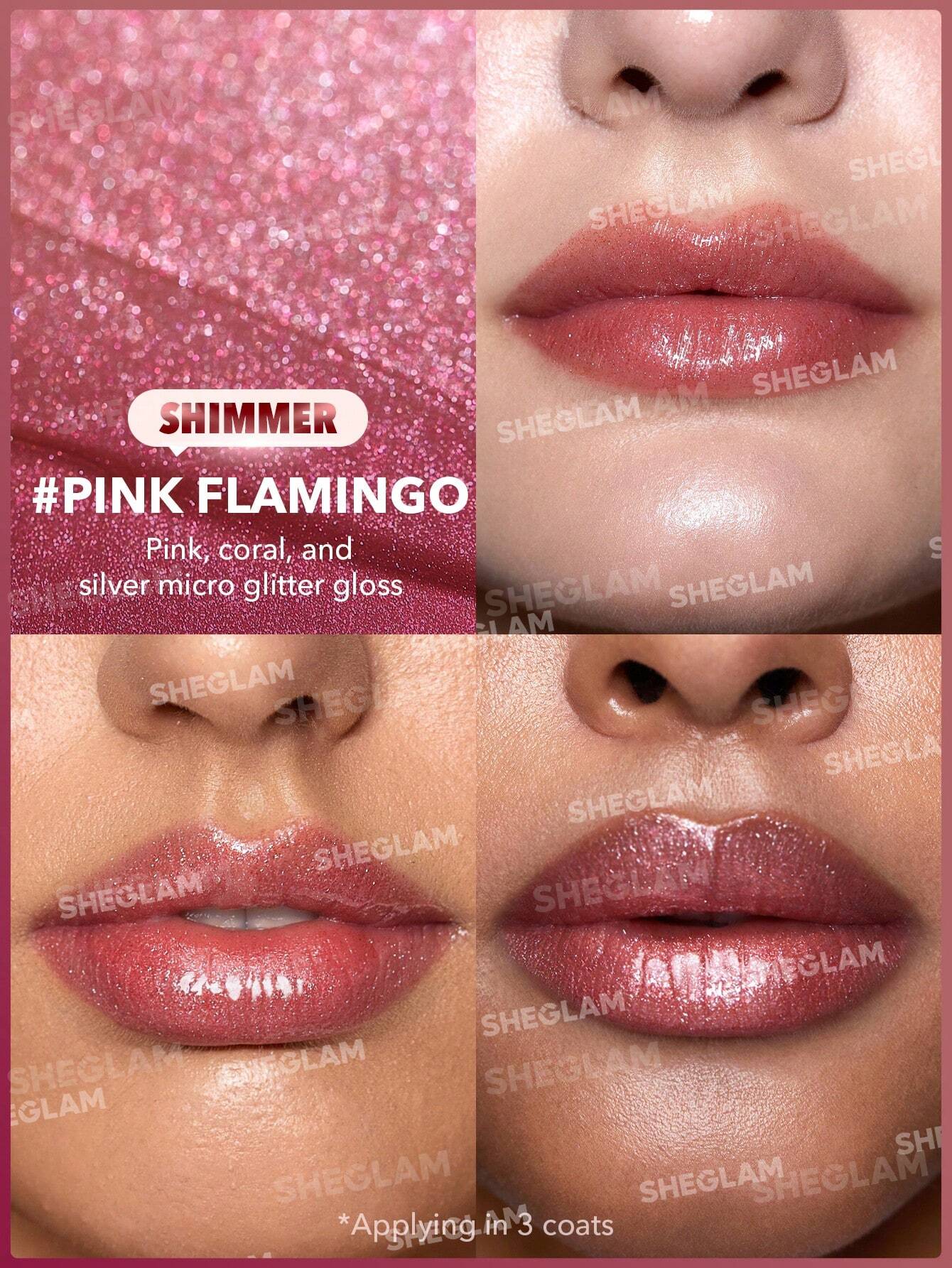 Pout-Perfect Shimmer Lip Plumper-Pink Flamingo