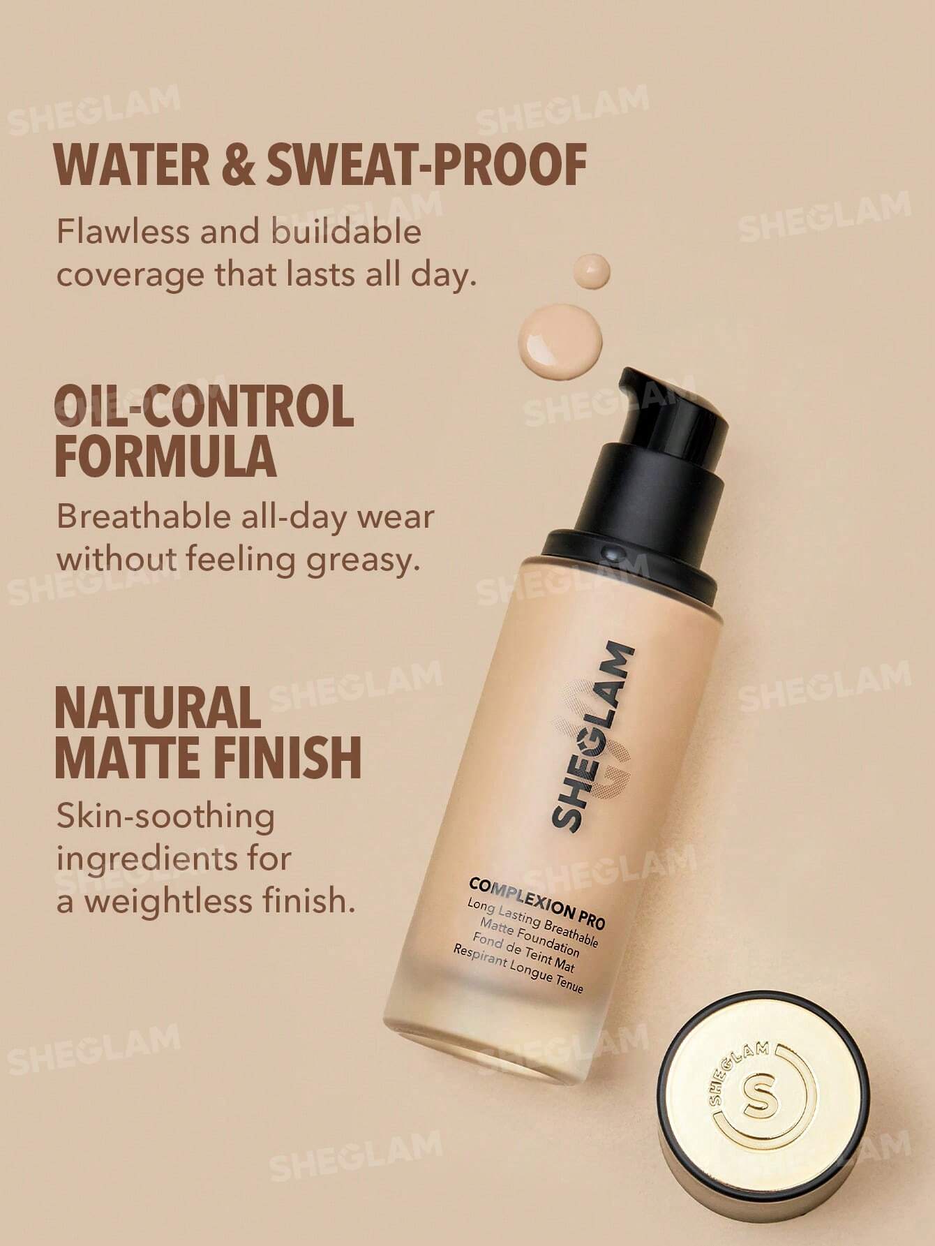 Complexion Pro Long Lasting Breathable Matte Foundation-Nude