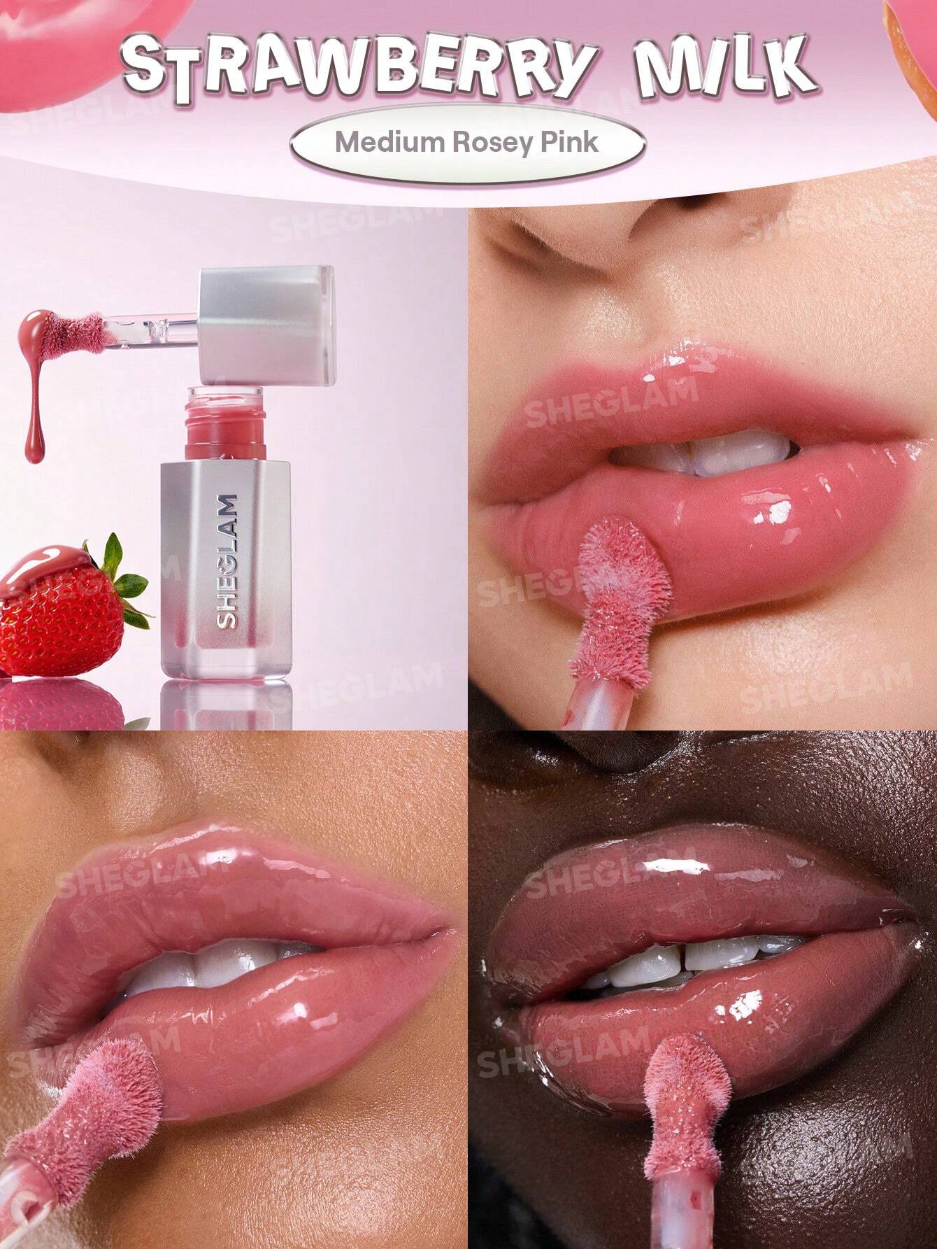 Glass Lock Air Gloss-Strawberry Milk