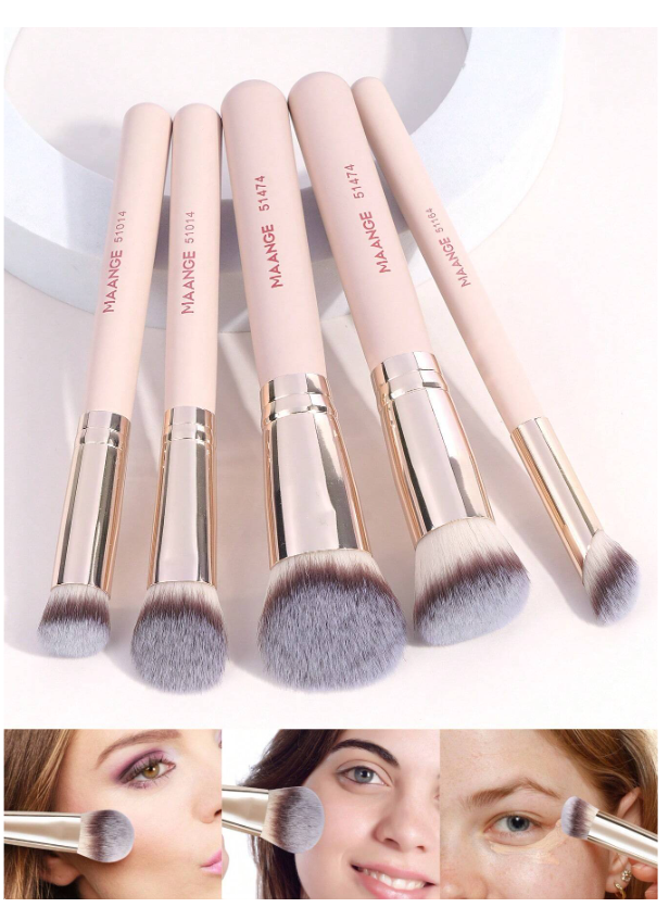 MAANGE Professional Makeup Brush Set of 6 Pieces