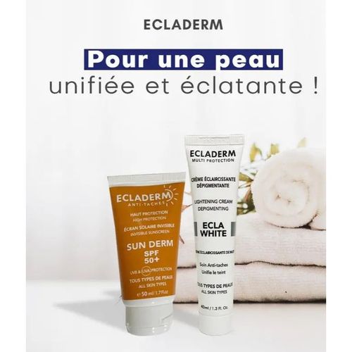 Ecladerm Sun Derm SPF 50+ et Crème Éclaircissante