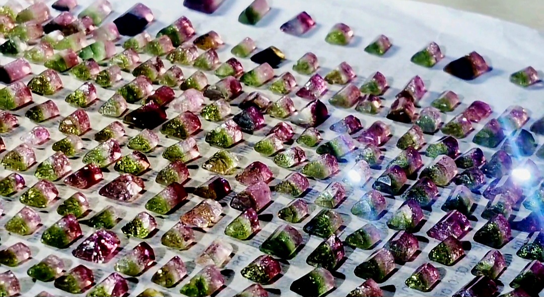 Turmalinas bicolores