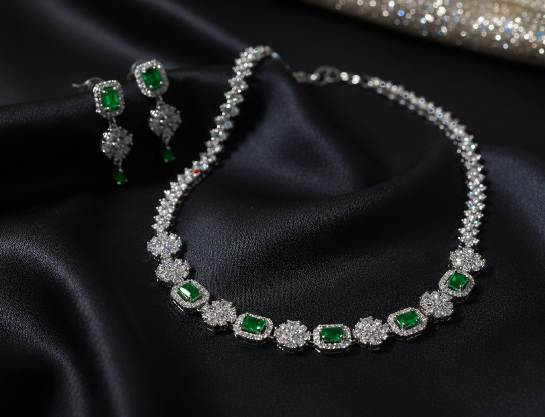  Necklace & Earring Set – Premium Sparkle Collection
