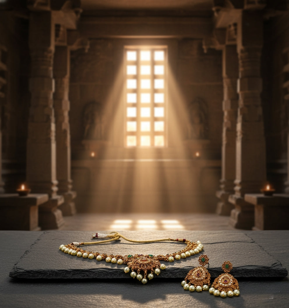Regal heritage Temple necklace set