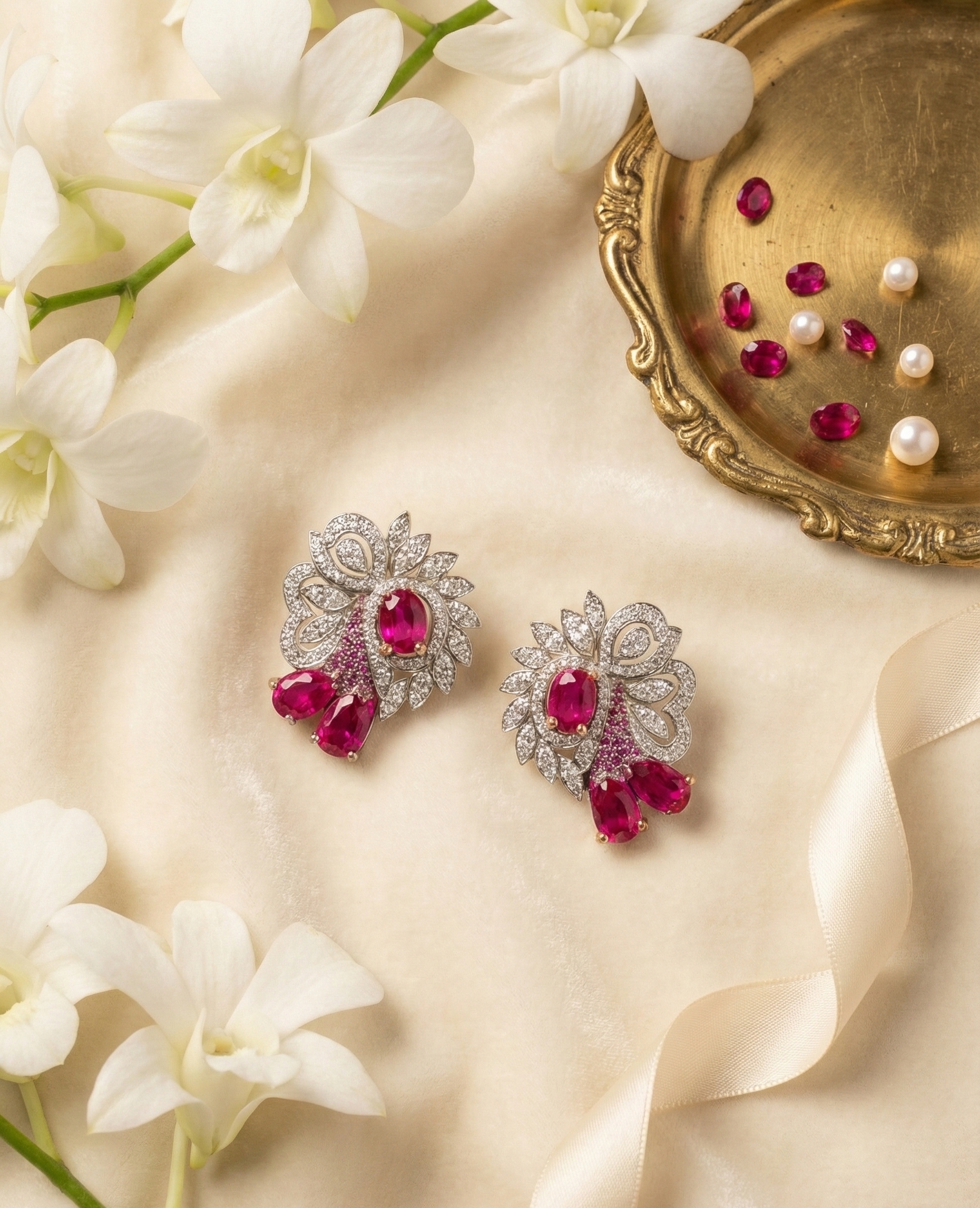 Premium AD stone earring 