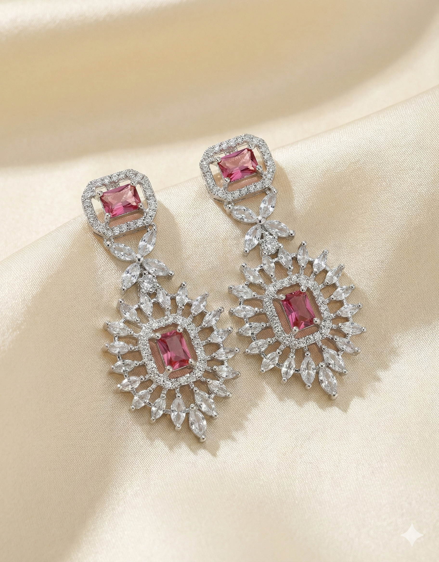 Ruby and Diamond Necklace Set