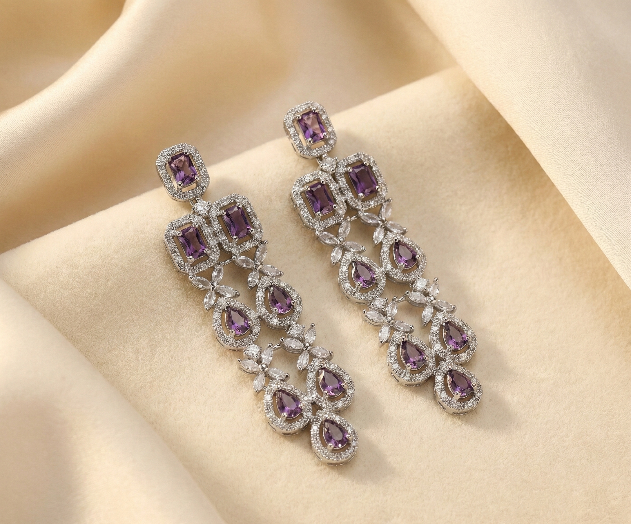 Elegant Purple Gemstone Jewelry Set