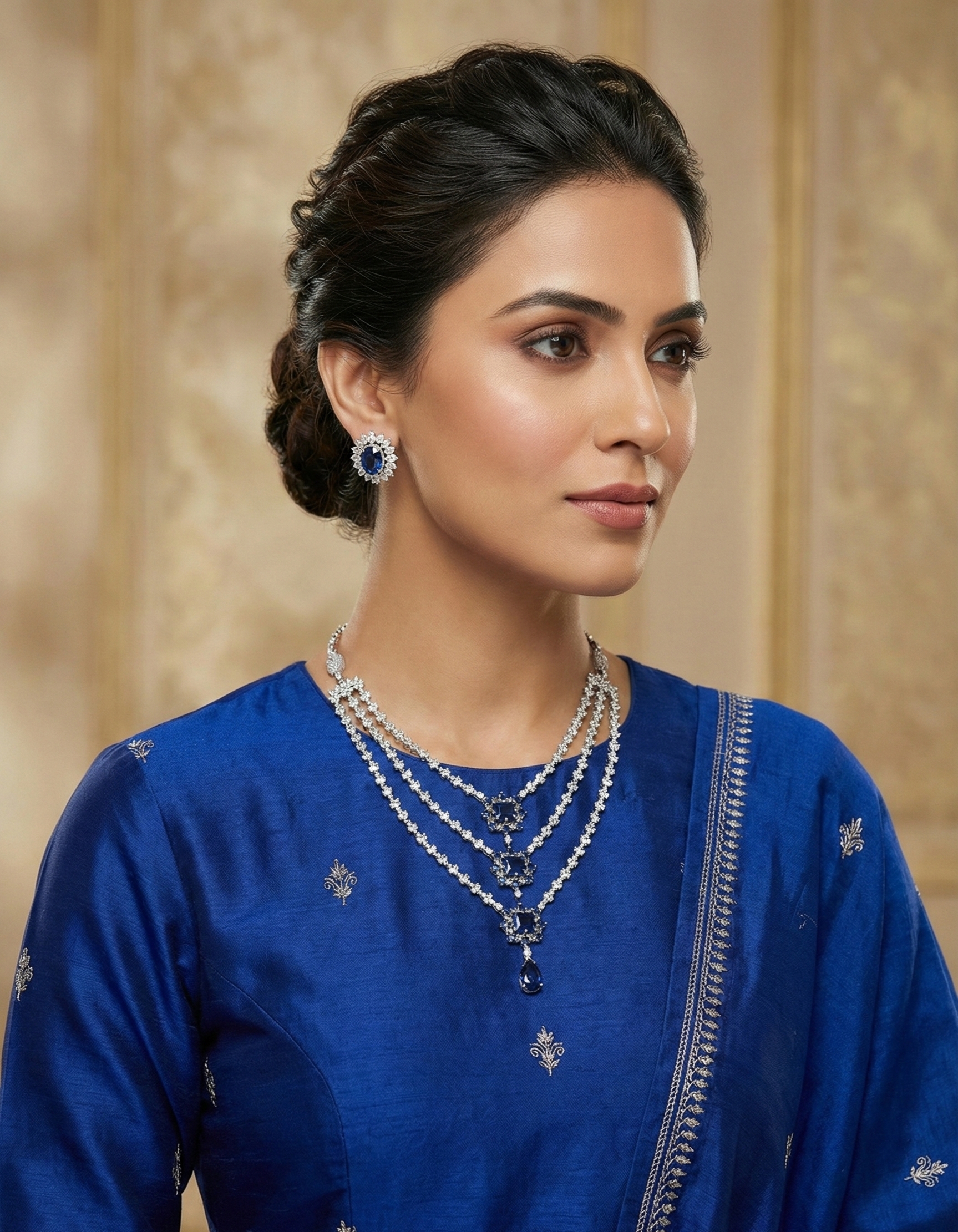 Elegant Sapphire Jewelry Set