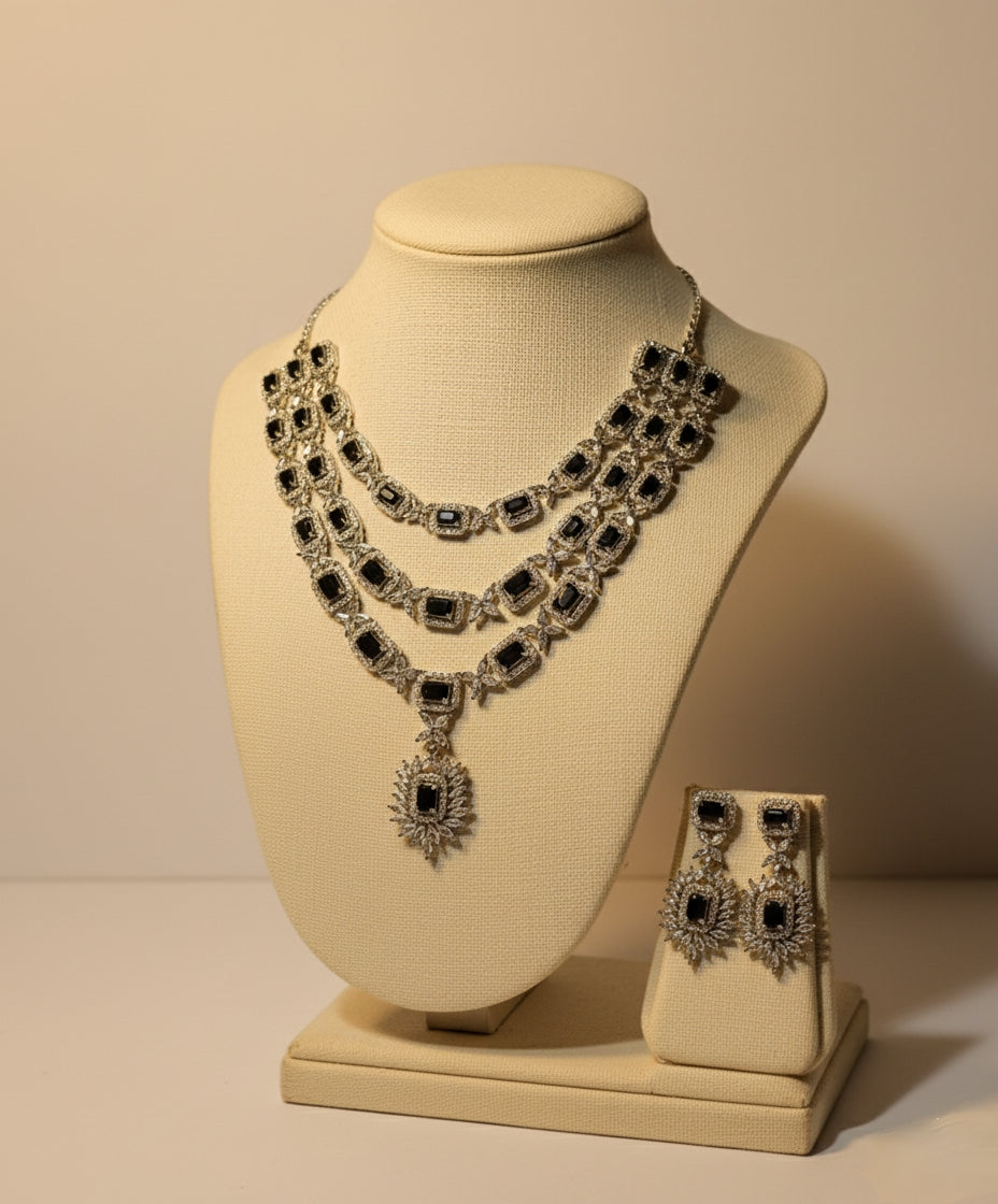 Ruby and Diamond Necklace Set