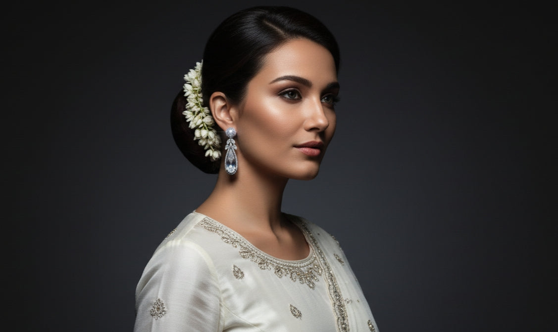 Teardrop Amrican diamond earrings 