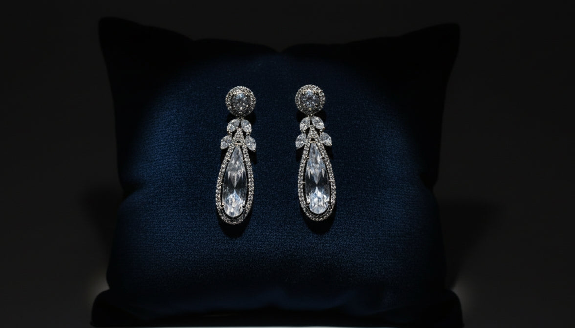 Teardrop Amrican diamond earrings 