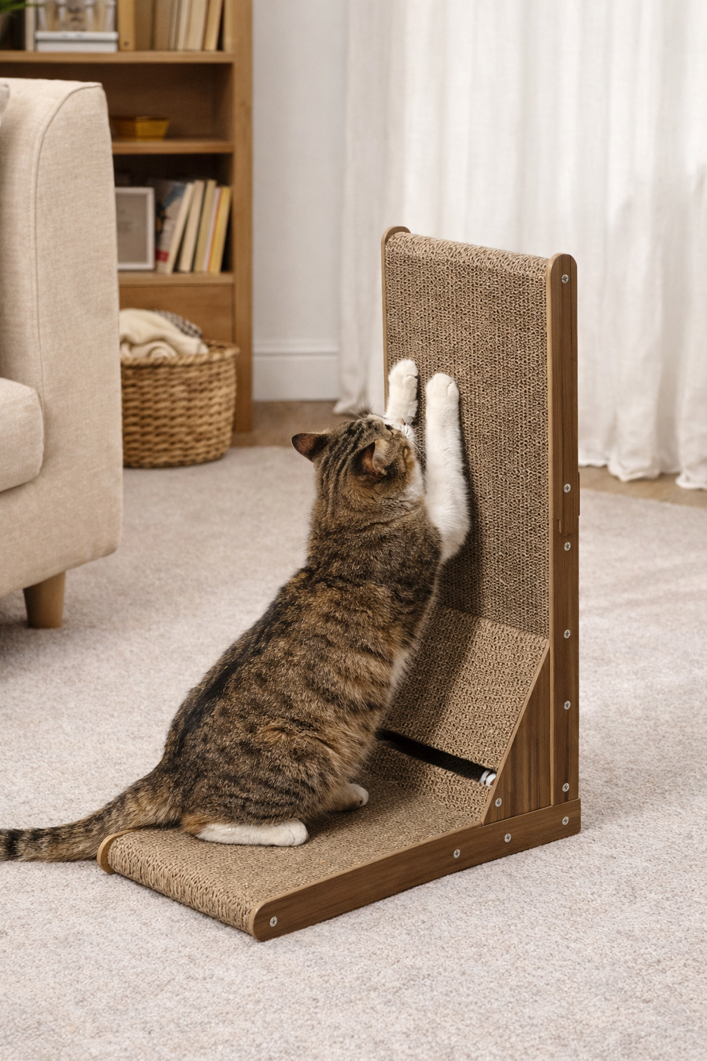 Rascador en L para gatos