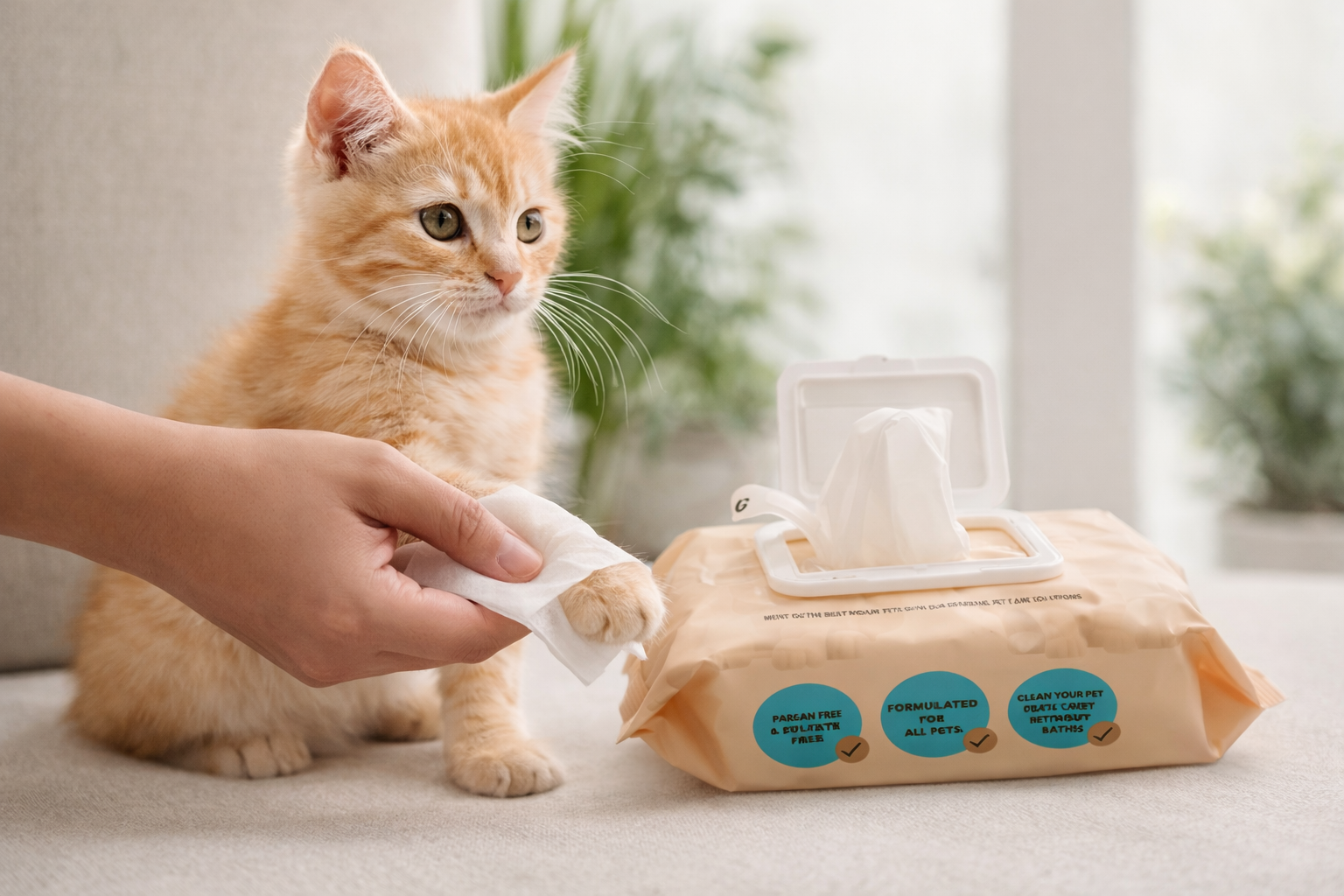 Toallitas húmedas para mascotas