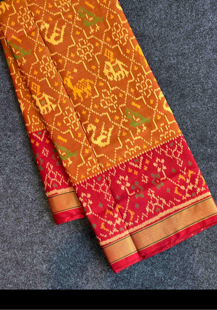 Hand woven Rajkot Ikkat Patola Silk Saree 16000/- + Shipping