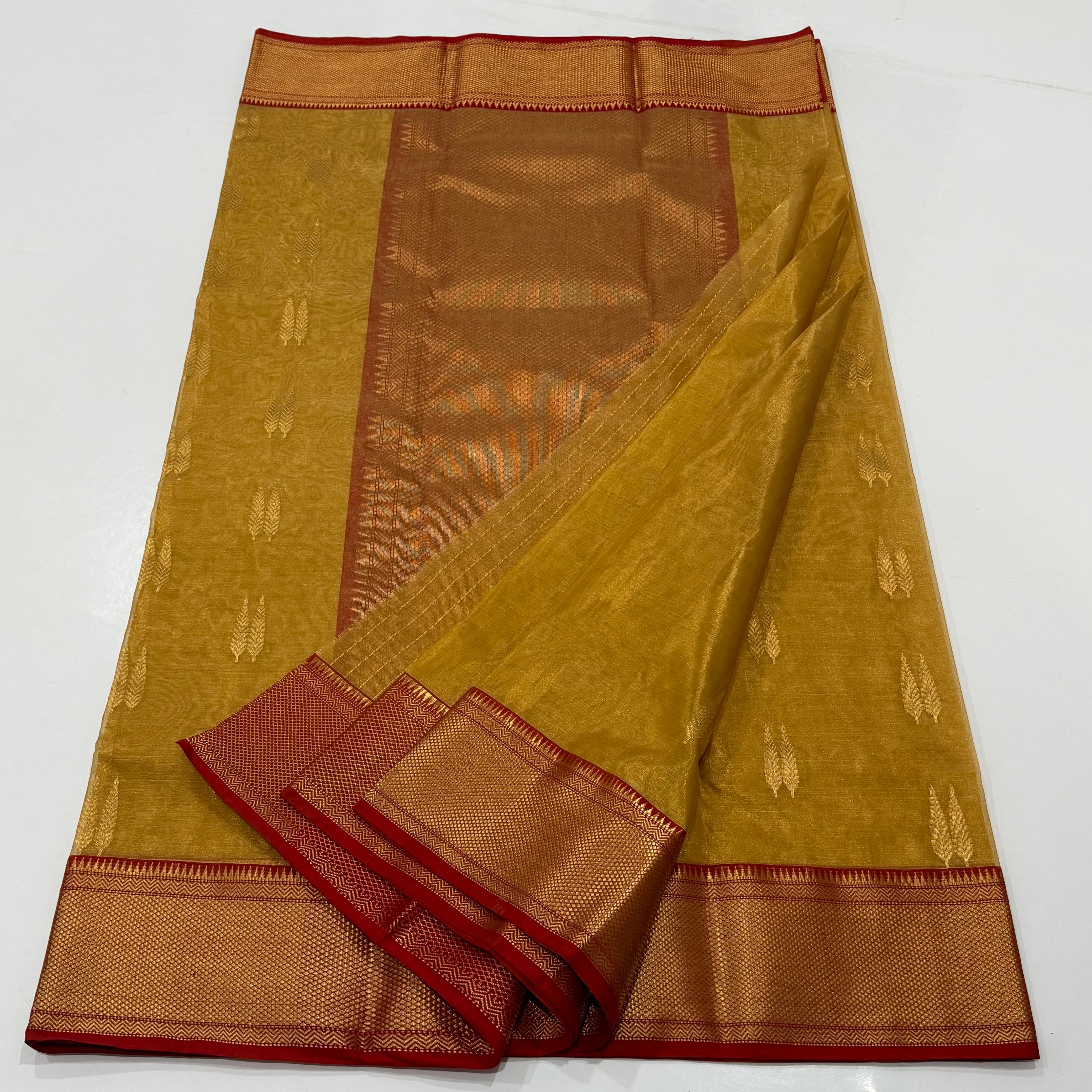 Handwoven Chanderi Tissu Katan Silk Sarees 11000 /- + Shipping
