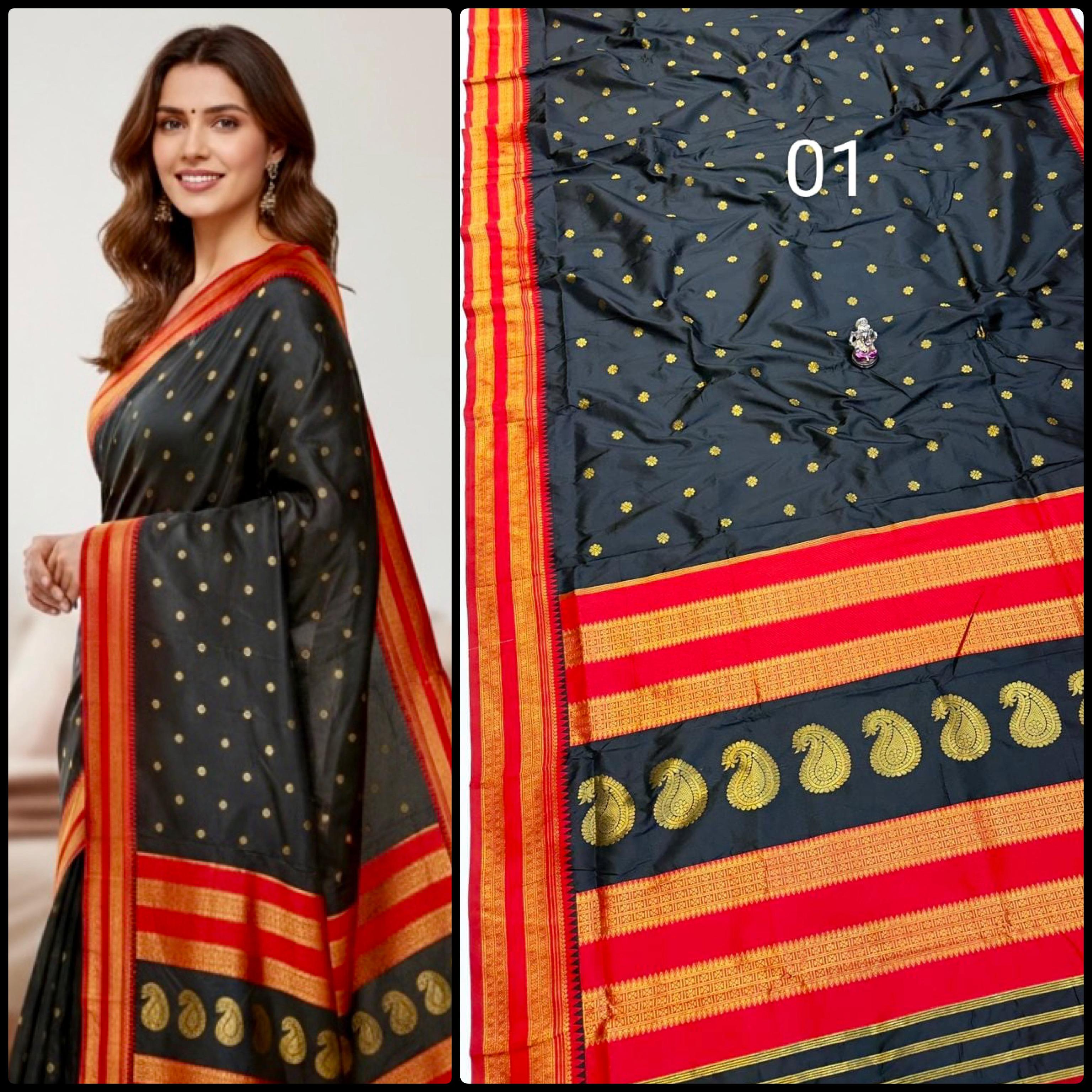 Elegant Black Soft Silk Saree 2500/- + shipping