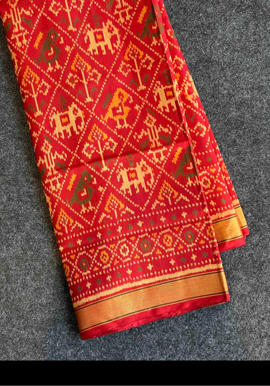 Hand woven Rajkot Ikkat Patola Silk Saree 16000/- + Shipping