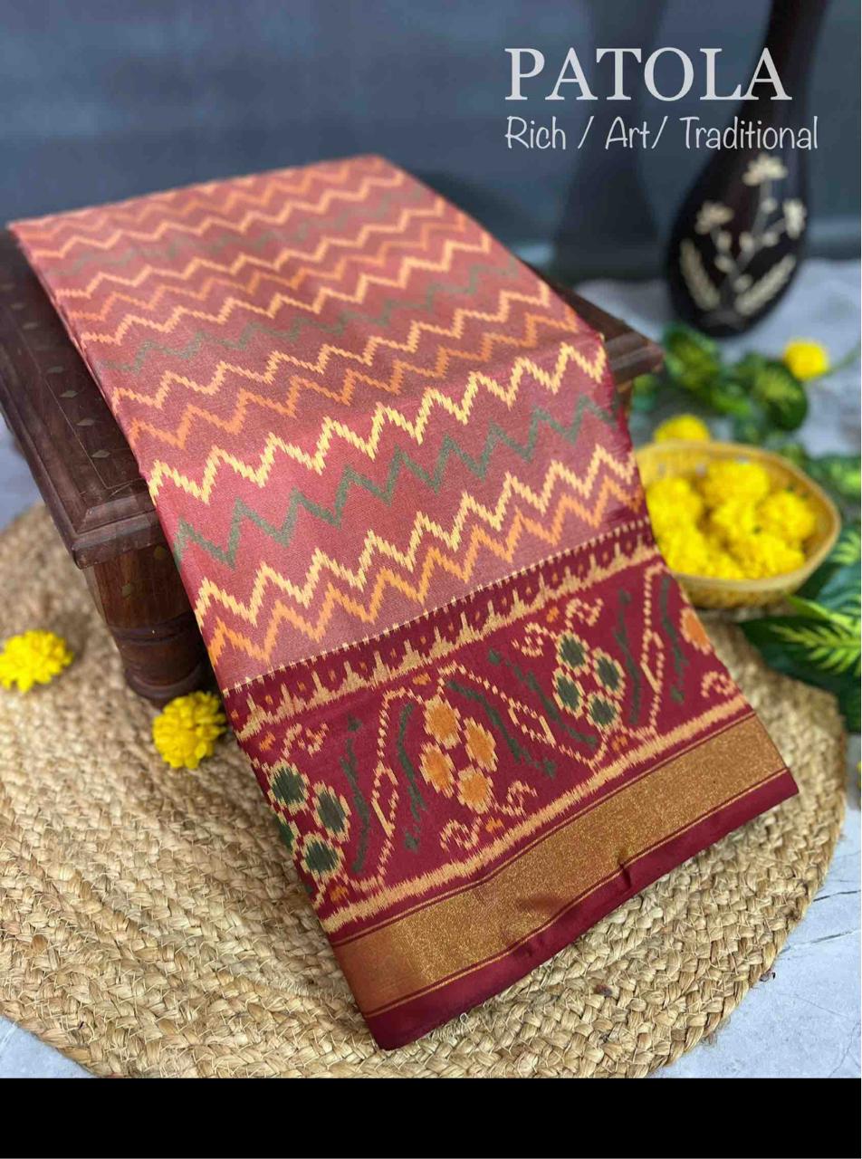 Hand weaving Ikkat Rajkot Patola Silk Saree 16000/- + Shipping