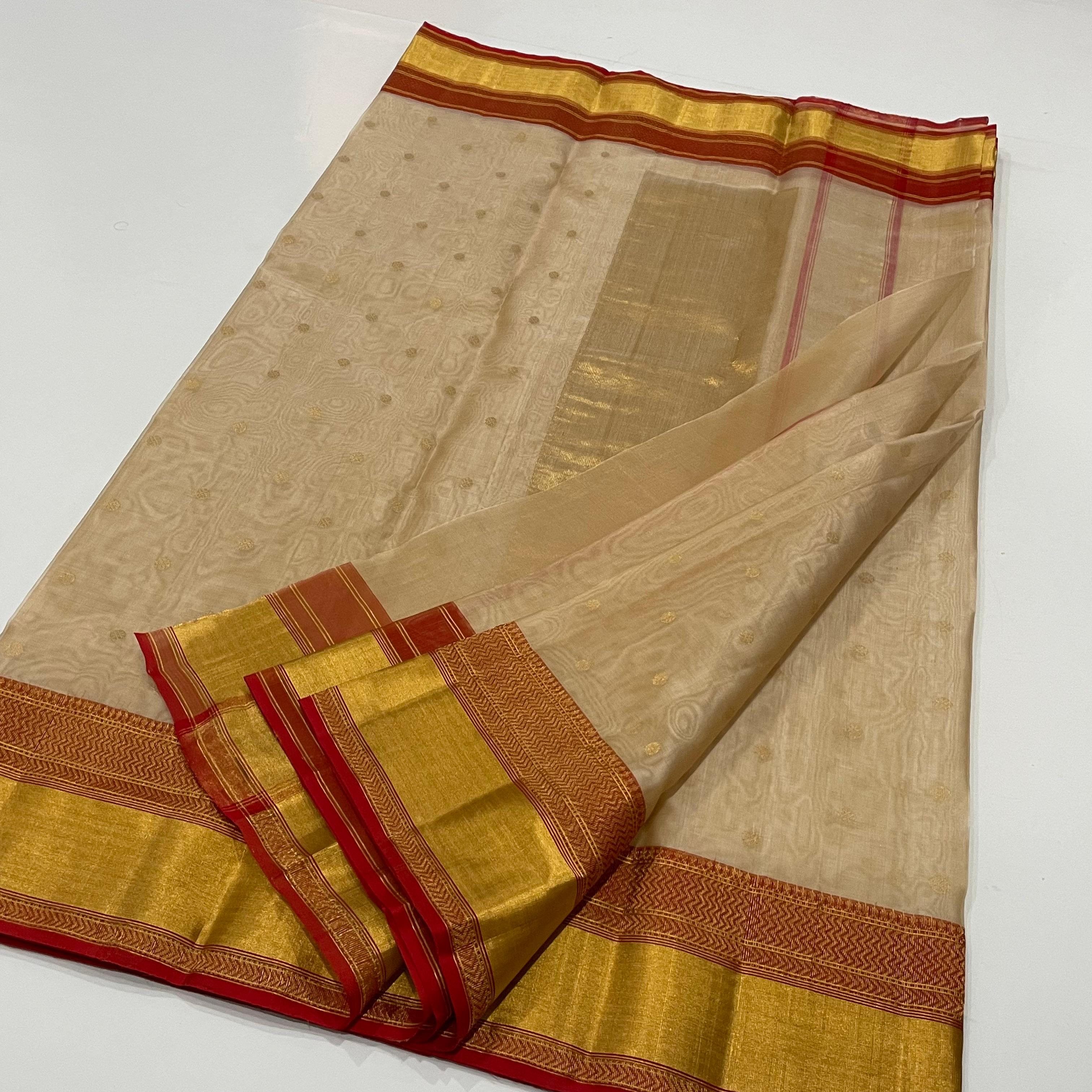 Chanderi Handwoven Handloom Pure Silk Saree 15000/- + Shipping