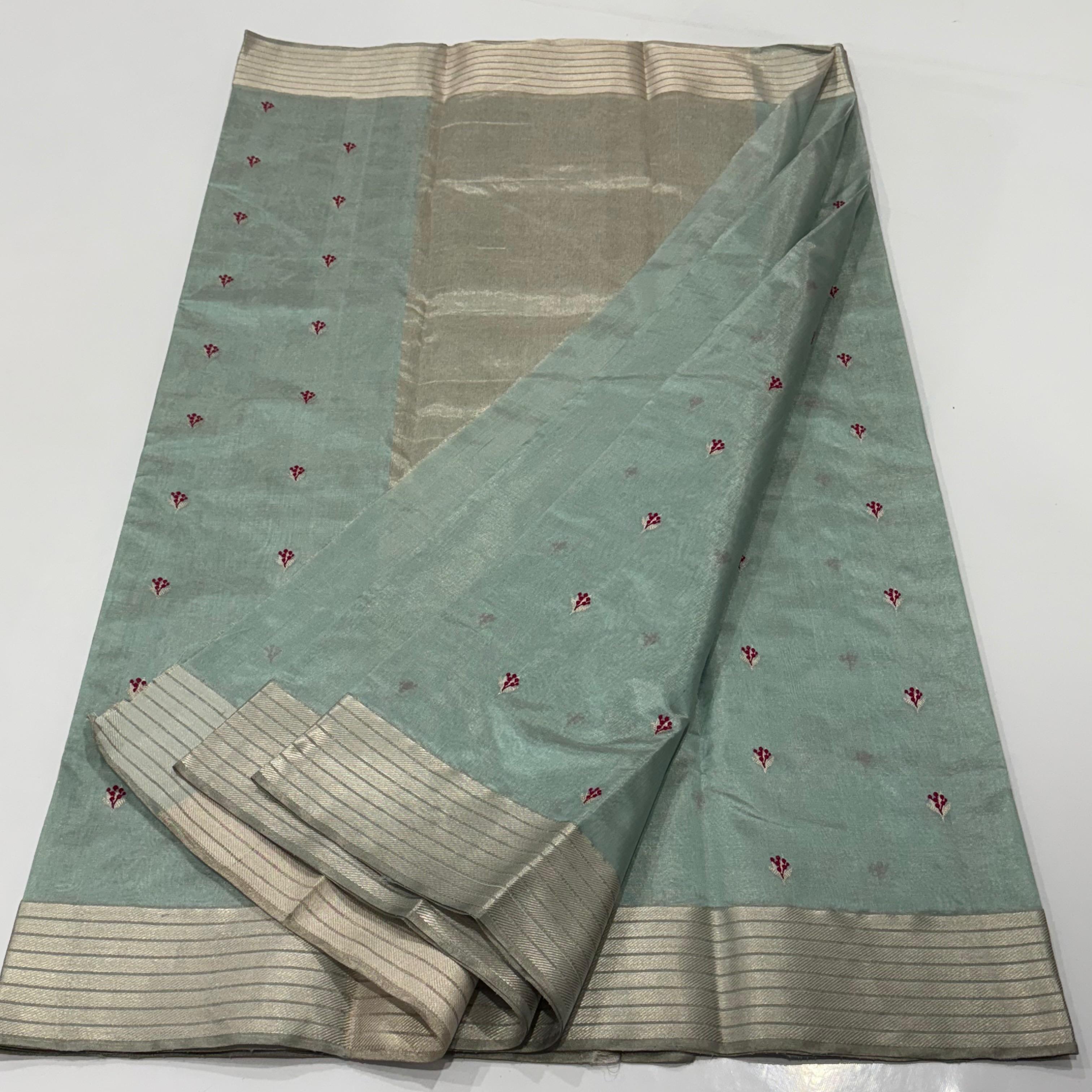 Chanderi Tissu Pattu Silk Saree 16000/- + Shipping
