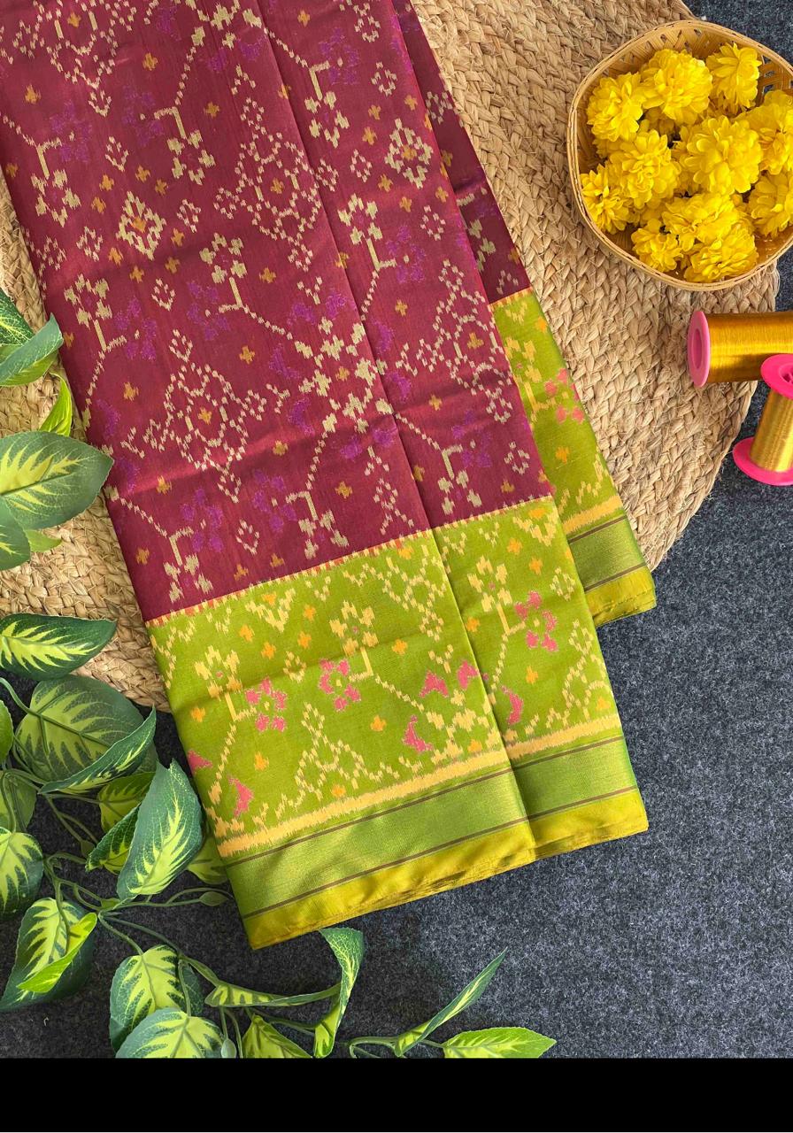 Hand woven Rajkot Ikkat Patola Silk Saree 16000/- + Shipping