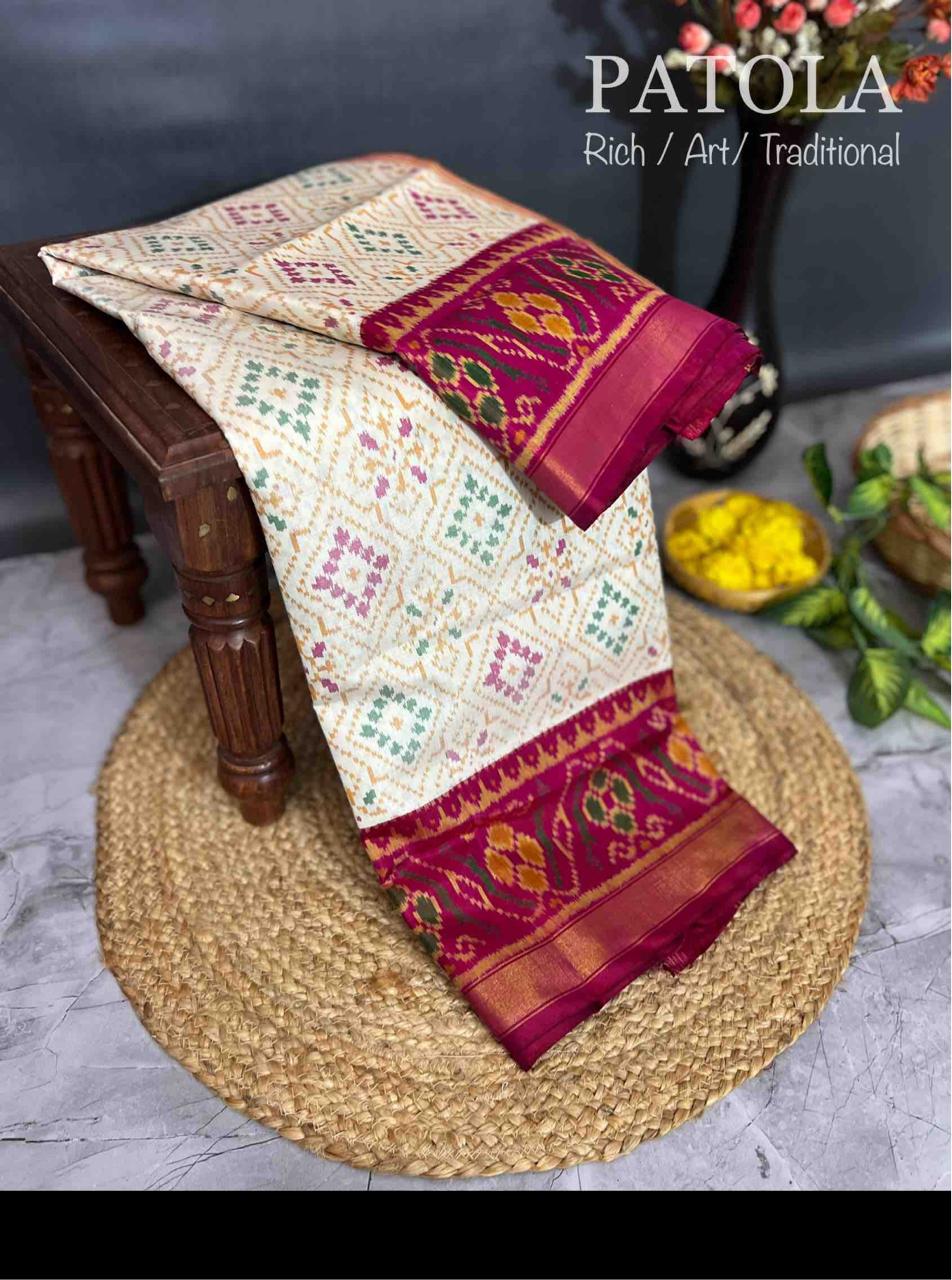 Hand Made Ikkat Rajkot Patola Silk Saree 16000/- + Shipping
