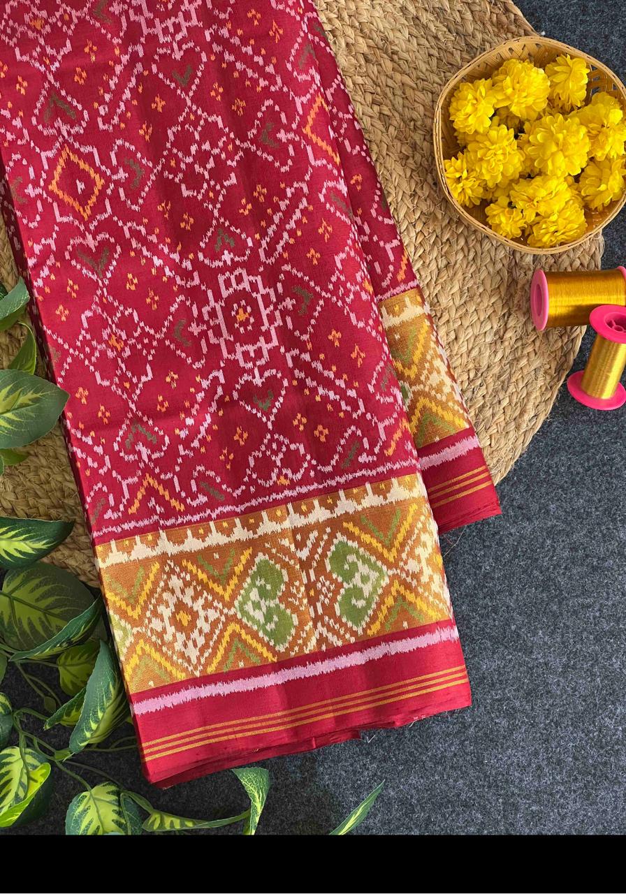 Hand woven Rajkot Ikkat Patola Silk Saree 16000/- + Shipping