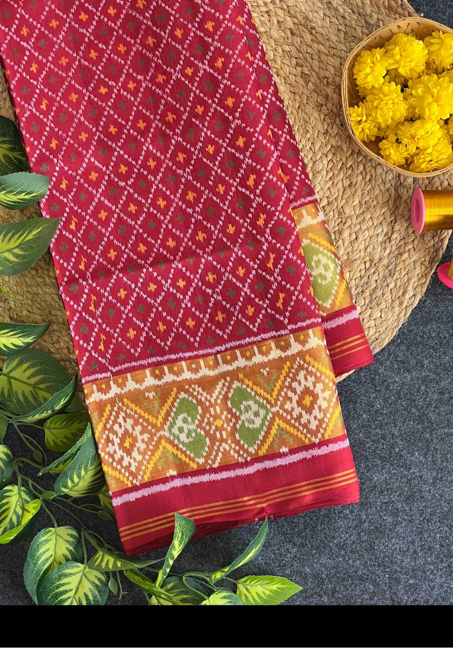Hand woven Rajkot Ikkat Patola Silk Saree 16000/- + Shipping