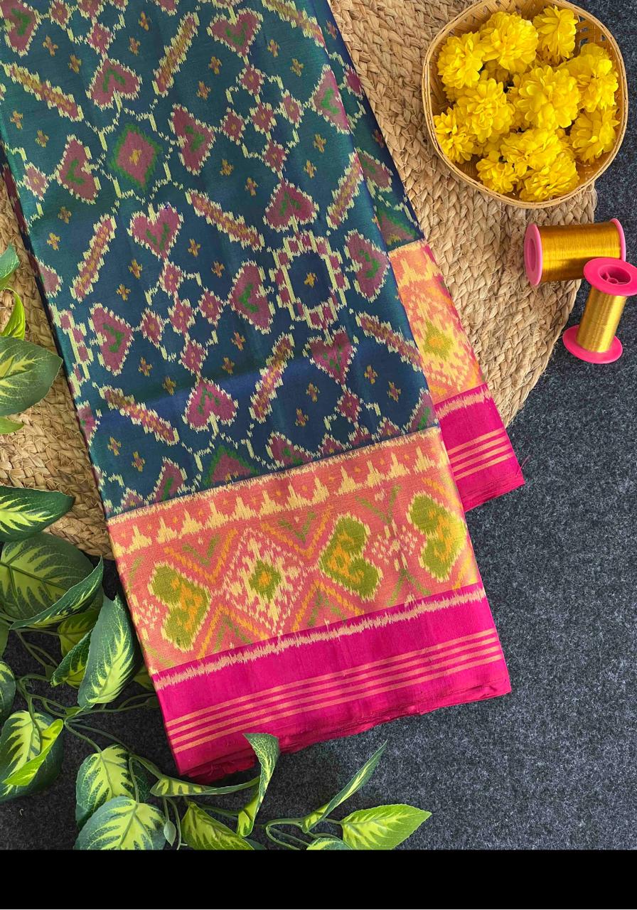 Hand woven Rajkot Ikkat Patola Silk Saree 16000/- + Shipping