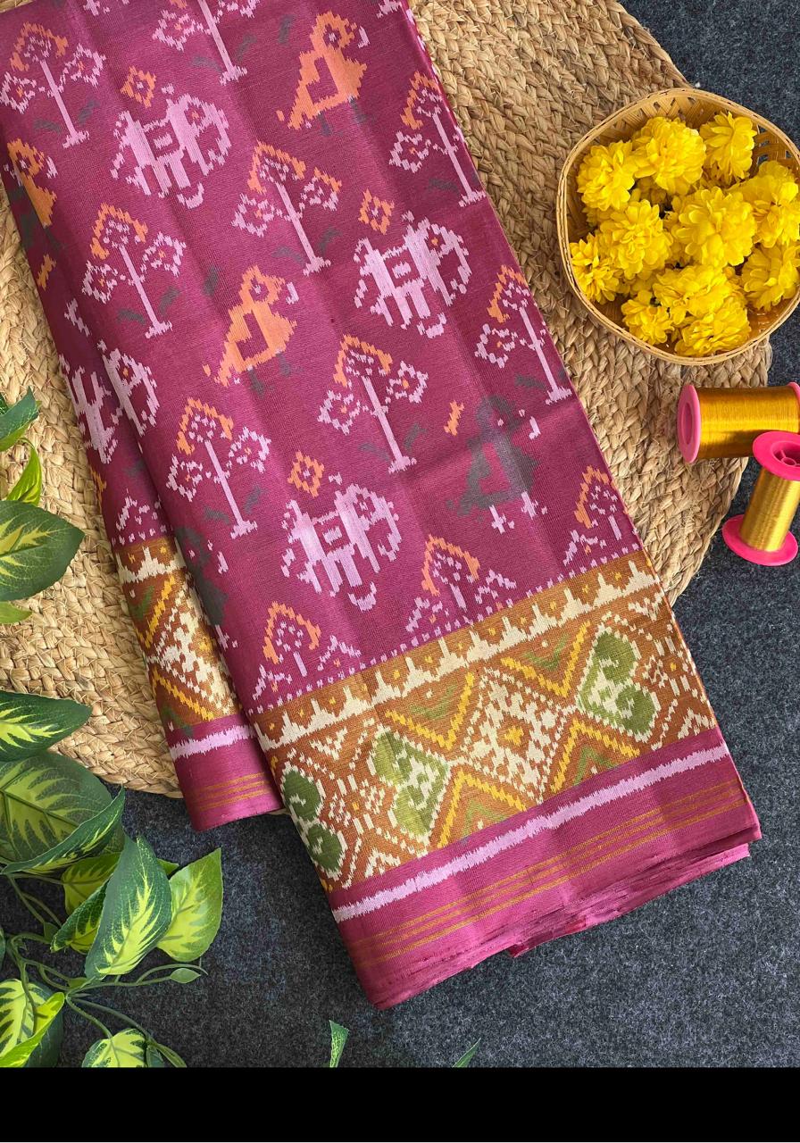 Hand woven Rajkot Ikkat Patola Silk Saree 16000/- + Shipping