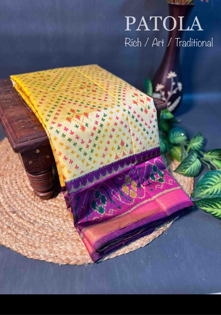 Hand woven Rajkot Ikkat Patola Silk Saree 16000/- + Shipping